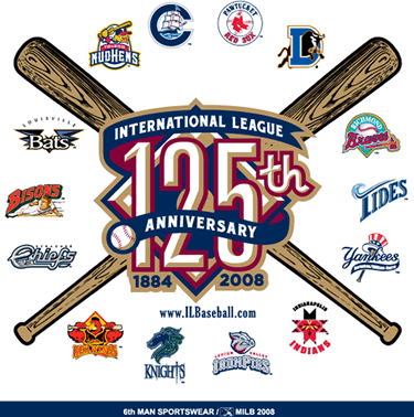 International League Baseball-125th Anniversary tee shirt